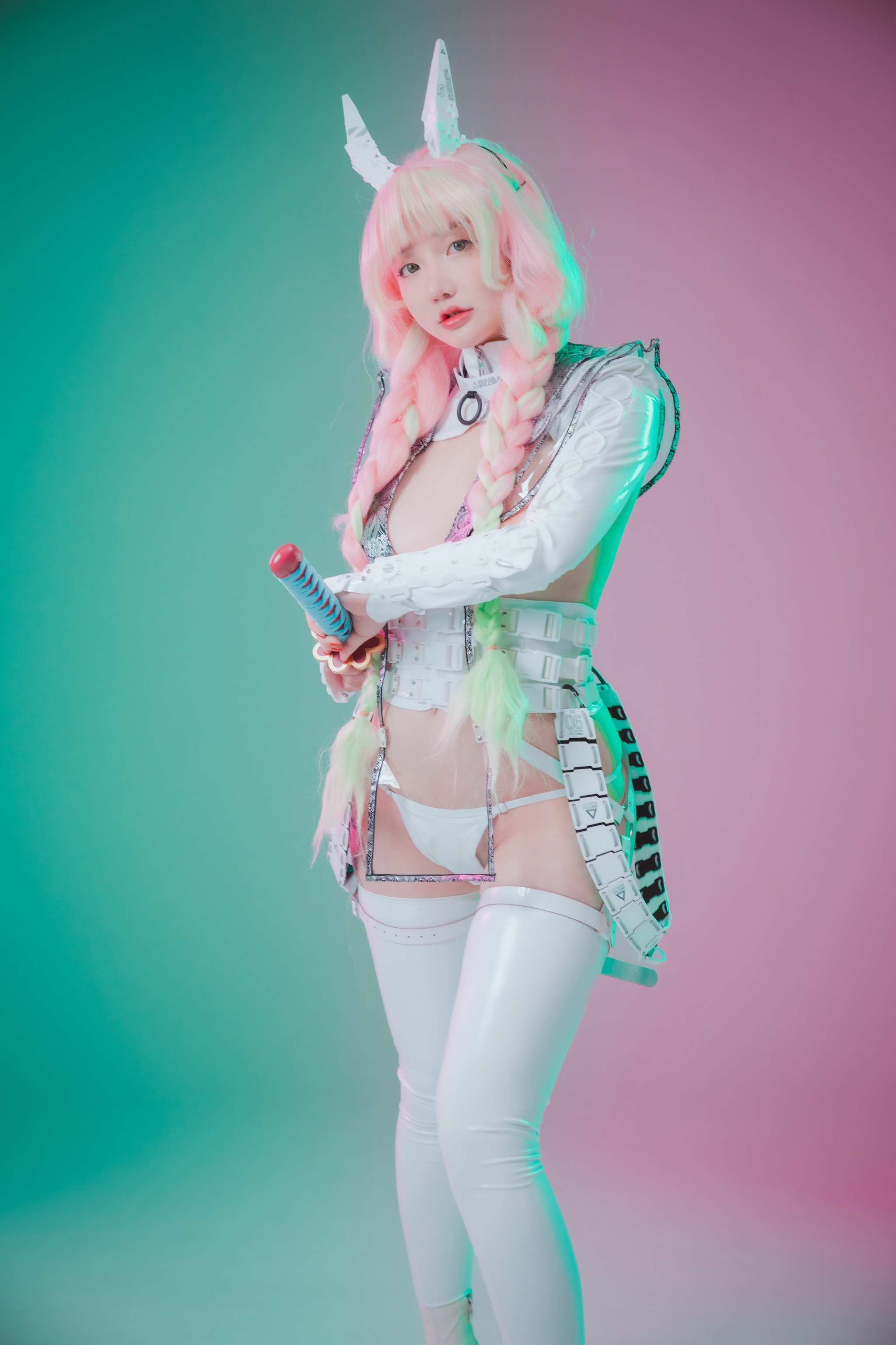 图片[1]-孫樂樂 – NO.057 손예은(孫樂樂) [DJAWA] Cyber Hunter Mitsuri（Normal）Son YeEun 손예은 [52P]-XikXak